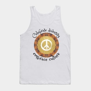 Celebrate diversity, embrace culture, African tribal peace Tank Top